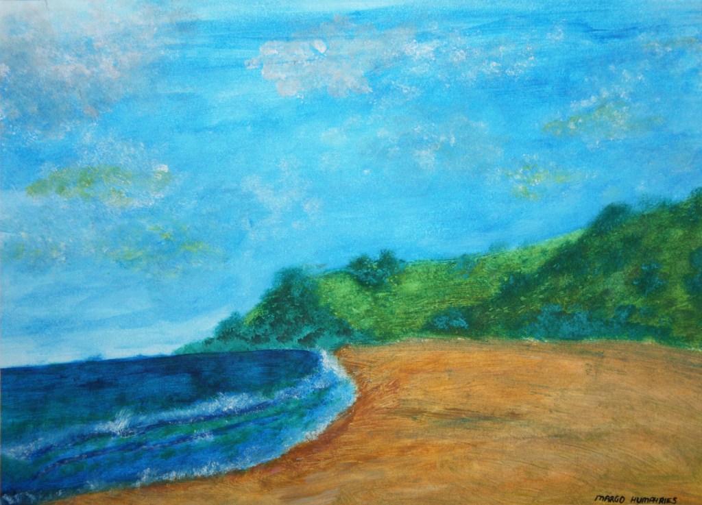 At the beach by Margo Humphries