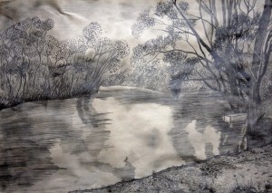 At the river by Margo Humphries