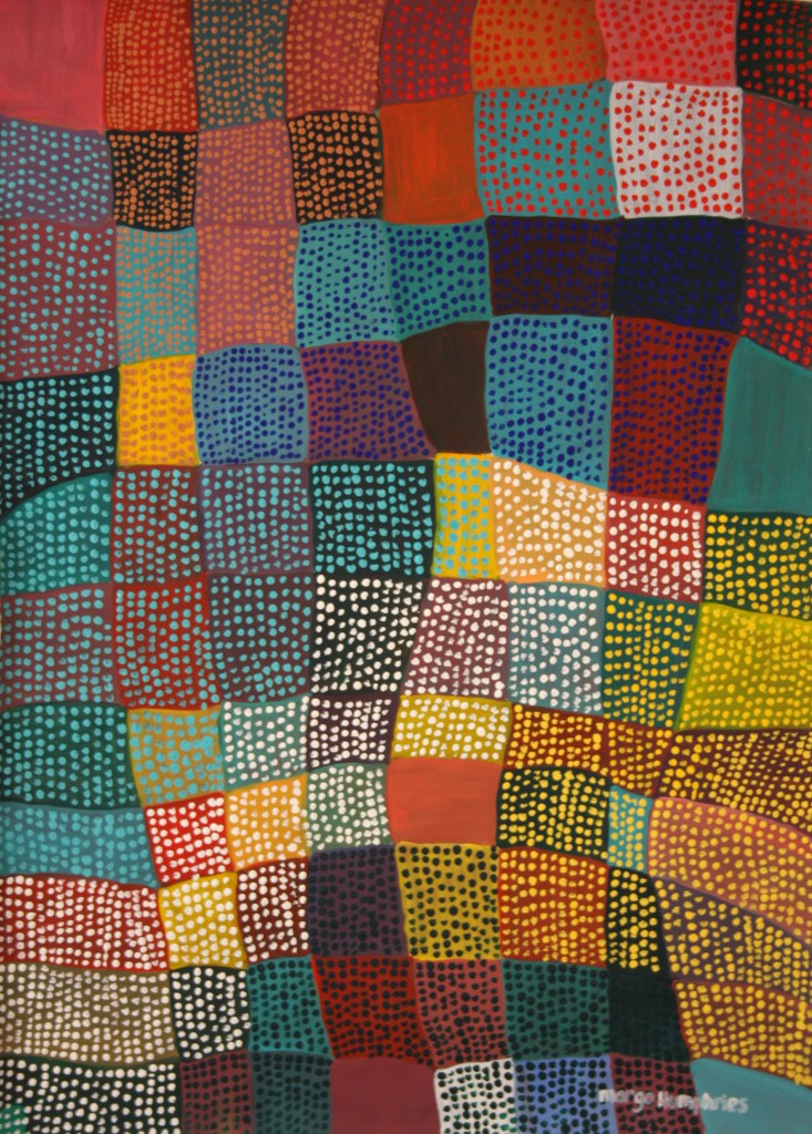 Dot Patchwork Landscape by Margo Humphries