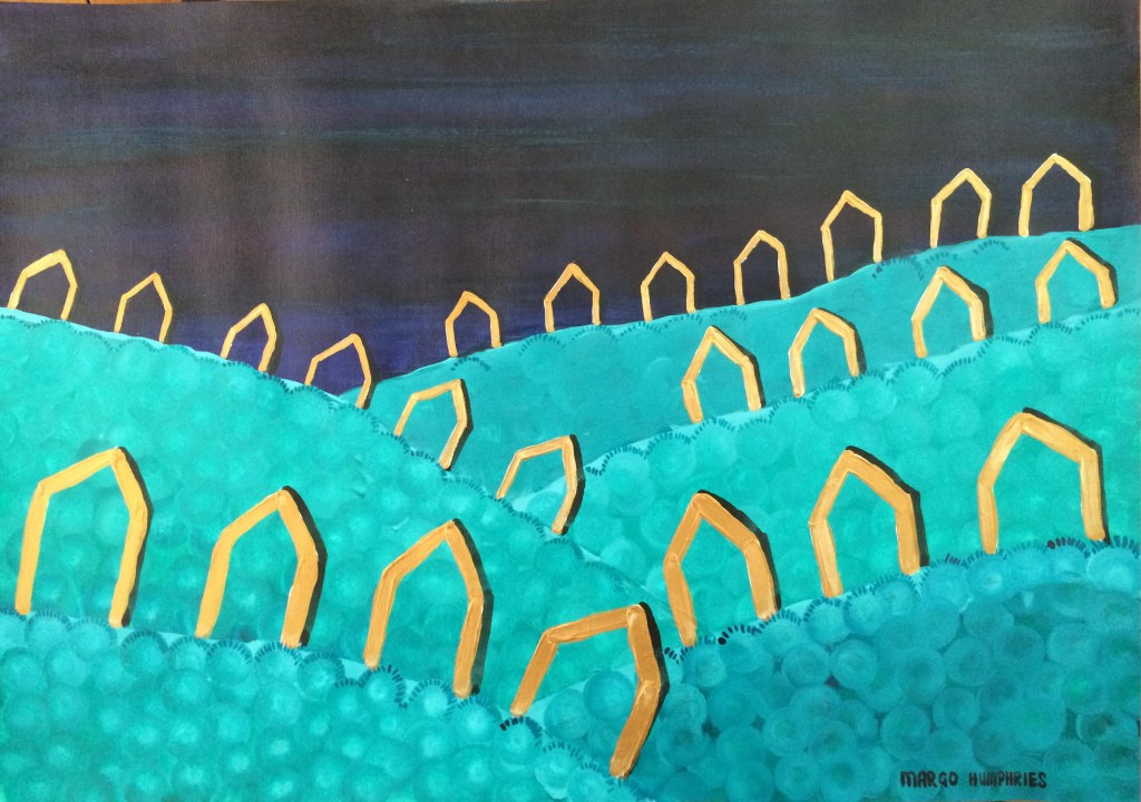 "Village at Night" by Margo Humphries