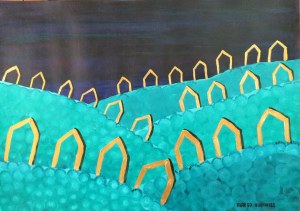 "Village at Night" by Margo Humphries