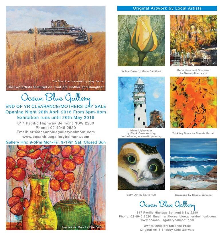Ocean Blue Gallery mothers day opening exhibition