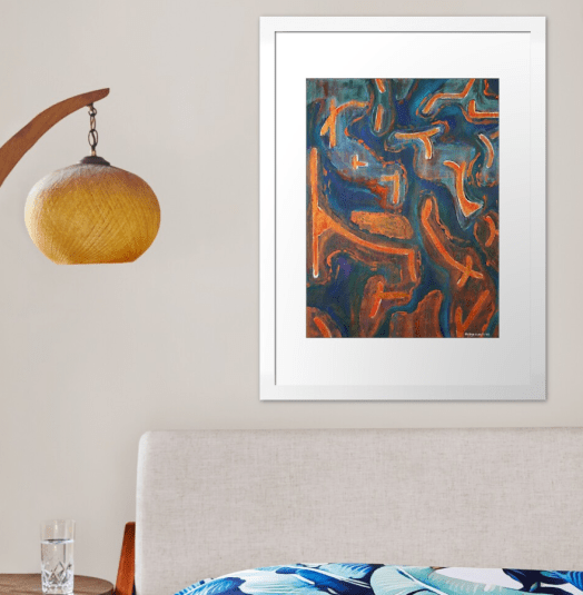 🖌️🎨Original by Margo Humphries 🖼️“Embarrassed Watermelon”, 72x96cm, Framed, A$395.00 https://kasarndesigns.com/artwork-for-sale 🛒Prints available on Redbubble 🔆✨#margohumphriesart Disclaimer: Redbubble image shown, original not to scale