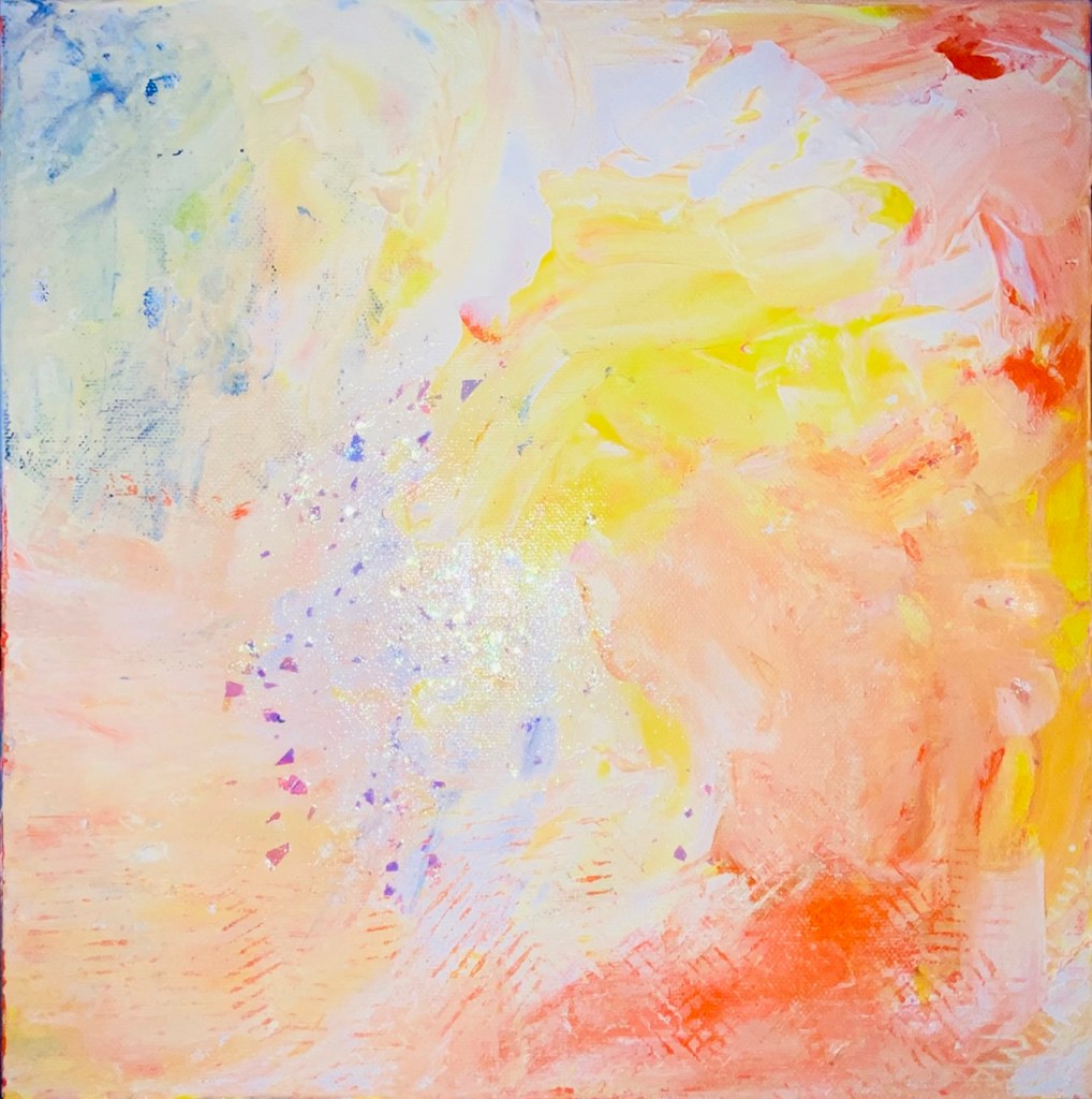 “Delicata” – Original painting by Margo Humphries acrylic on canvas 30.5 x 30.5cm $50.00