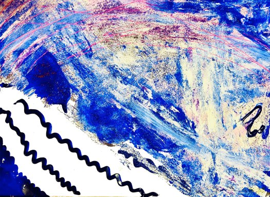 "Blue Lagoon" original painting by Margo Humphries